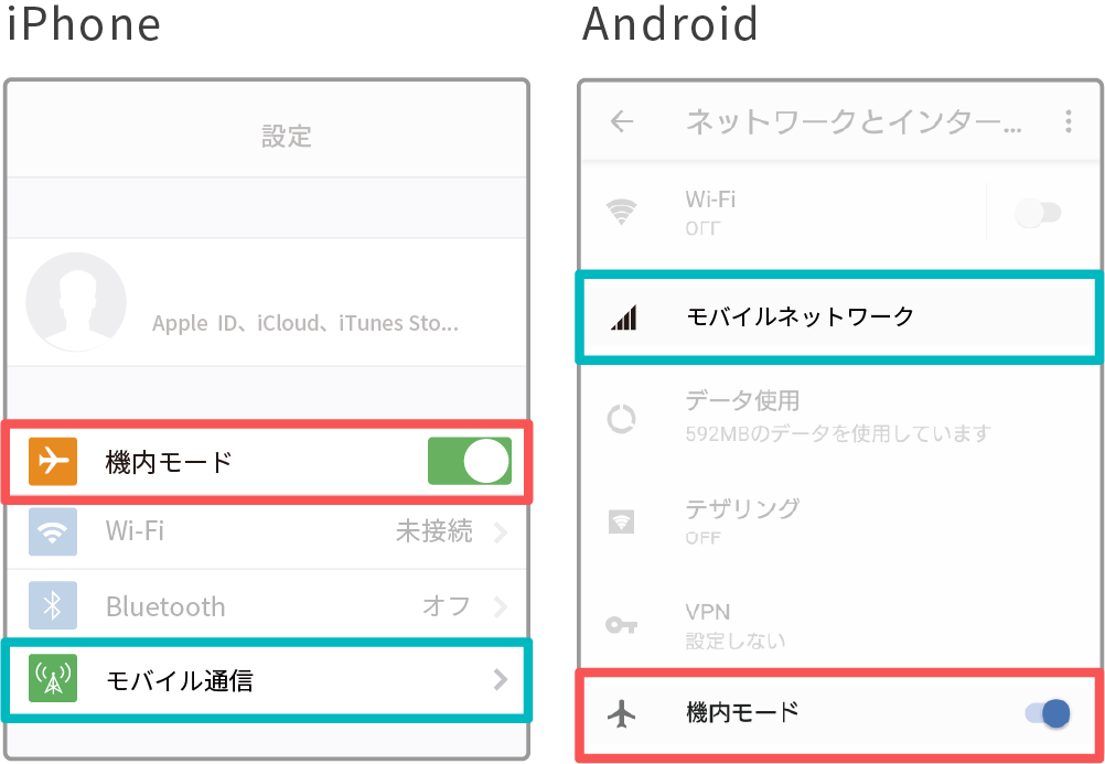 WiFi接続前の事前設定