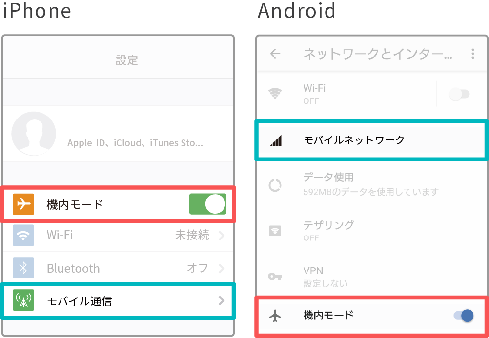 WiFi接続前の事前設定
