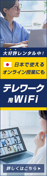 日本で使えるオンライン授業にも|テレワーク用wifi