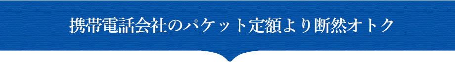 携帯電話会社のパケット定額より断然オトク
