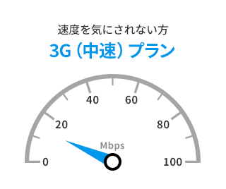節約 料金を安く抑えたいなら3G(中速)プラン