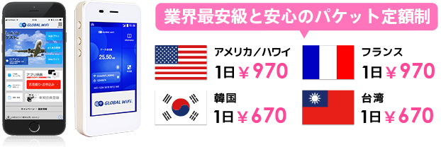 世界の主要国・都市をしっかりカバー。現地の方と同じエリアで使える！