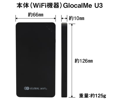 本体（WiFi端末） GlocalMe G3