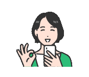 eSIMを設定する人のイラスト