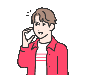 海外ローミングを使う人のイラスト