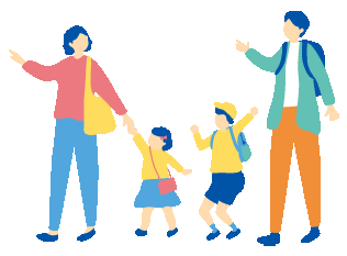 家族旅行のイメージイラスト