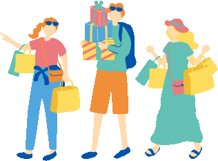 グループで海外旅行をする人たちのイメージ