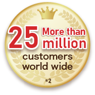 More than 25 million customers world wide